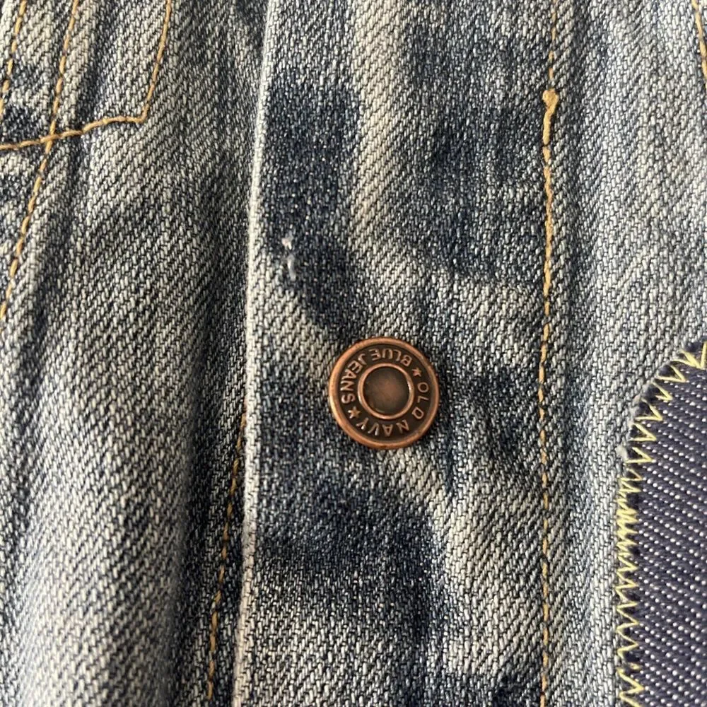 Kids Jacket‎ Denim Trucker Skater Rock N Roll Vintage Patches